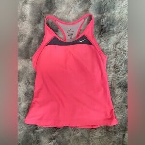 Nike Bright Pink and Black Athletic Tank